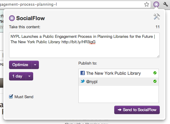 Posting from SocialFlow